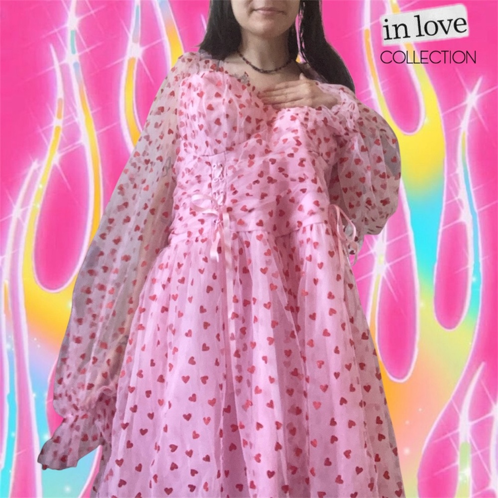 Sugar Thrillz by Dolls Kill Coquette Heavily Affair Babydoll Dress in Pink